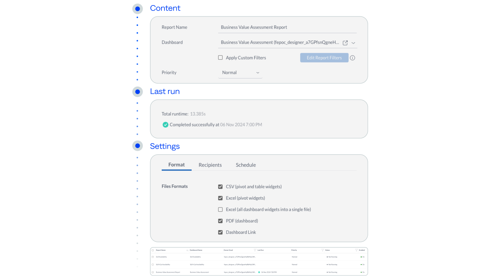 Keep your shareholders and customers informed about KPI performance with Unified Analytics reporting.